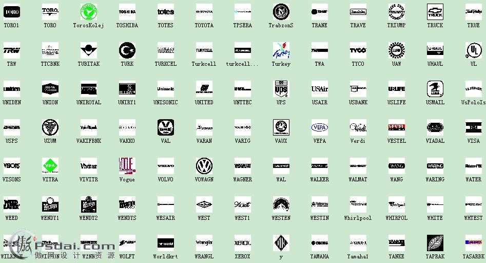1458个各行业知名品牌矢量标志logo下载(cdr格