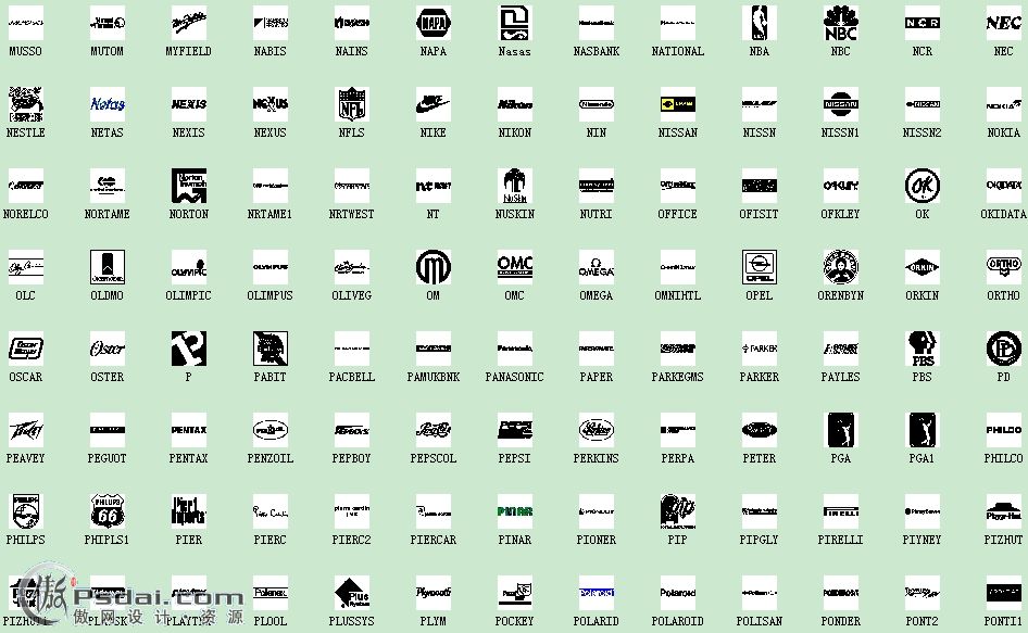 1458个各行业知名品牌矢量标志logo下载(cdr格