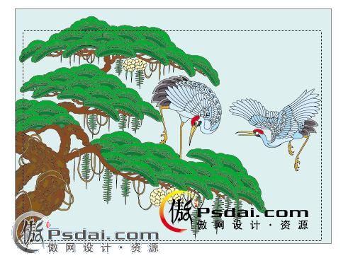 超精细的工笔花鸟画矢量七款 - 矢量素材区 - 共