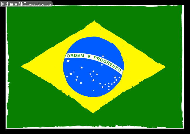 巴西足球队旗帜矢量图_国外标志_标志VI_矢量