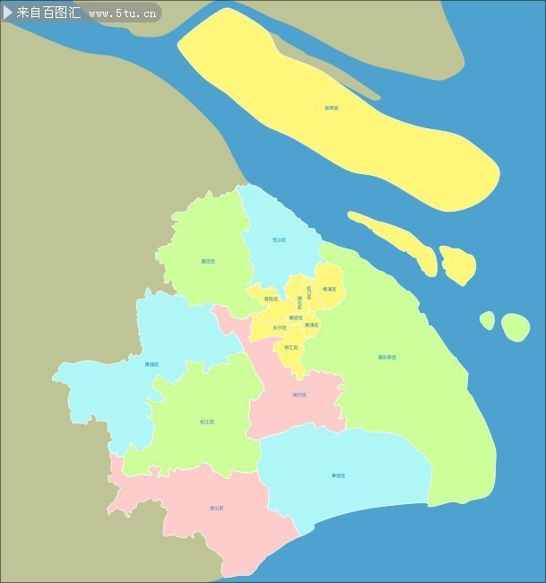 上海行政区地图