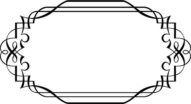 37张黑白花纹边框图片打包下载