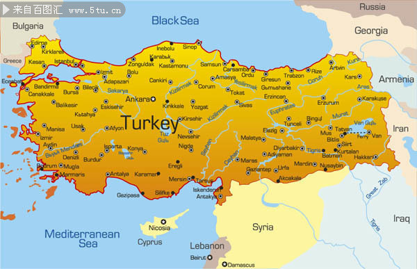 各大洲地图矢量