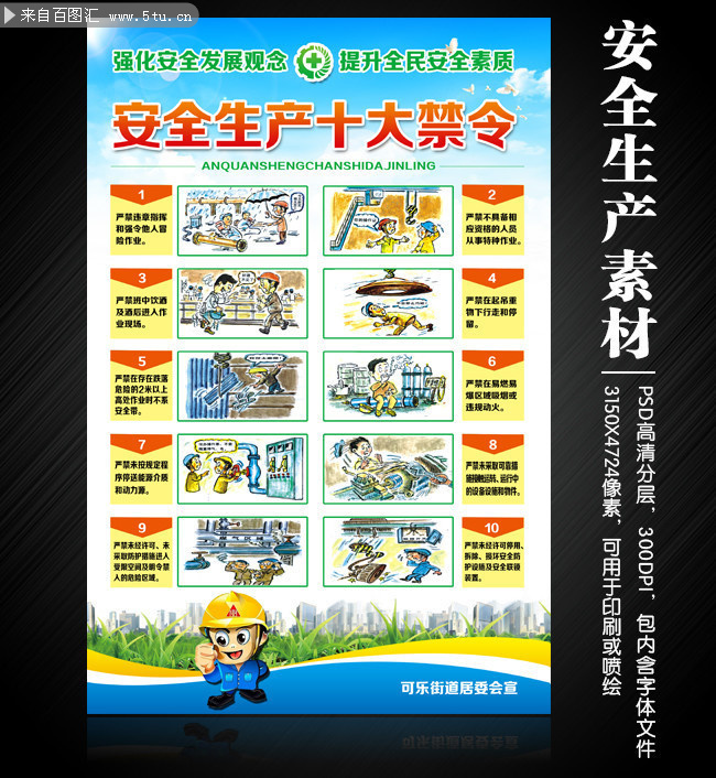 安全十大禁令内容挂画