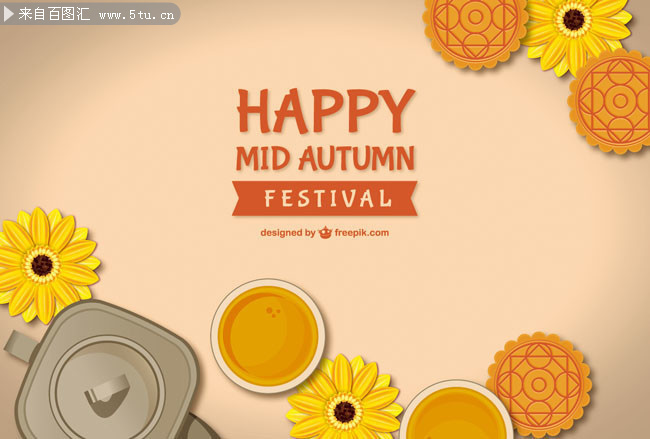 卡通中秋节海报背景图片素材-矢量素材-百图汇