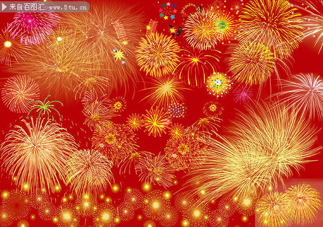 炫彩烟花图片大全素材