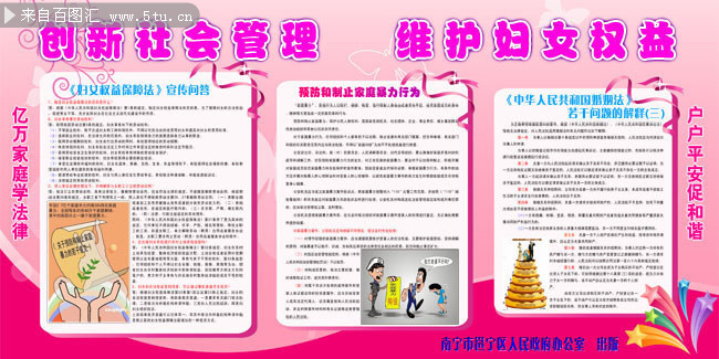 妇女权益保护宣传展板图片素材