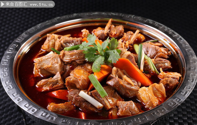 羊肉锅菜品图片素材