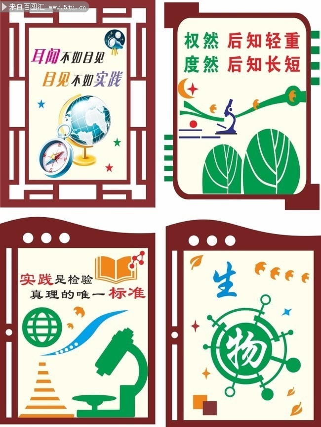 学校生物实验室文化墙图片