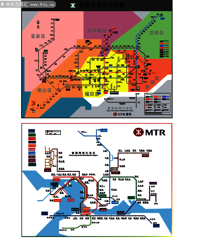 2017深圳地铁香港地铁地图图片
