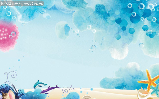 海底世界卡通背景图片素材