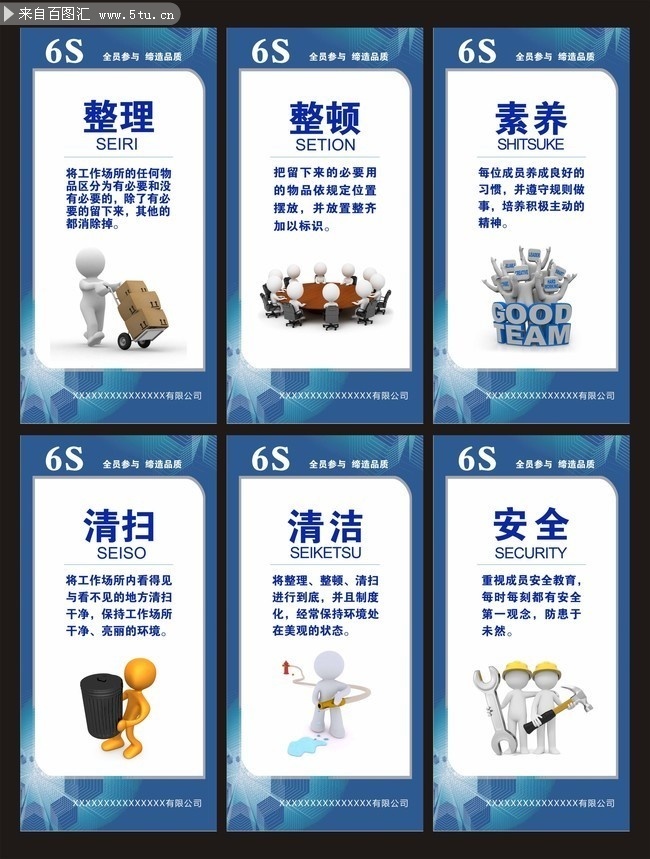 公司6s管理制度看板素材
