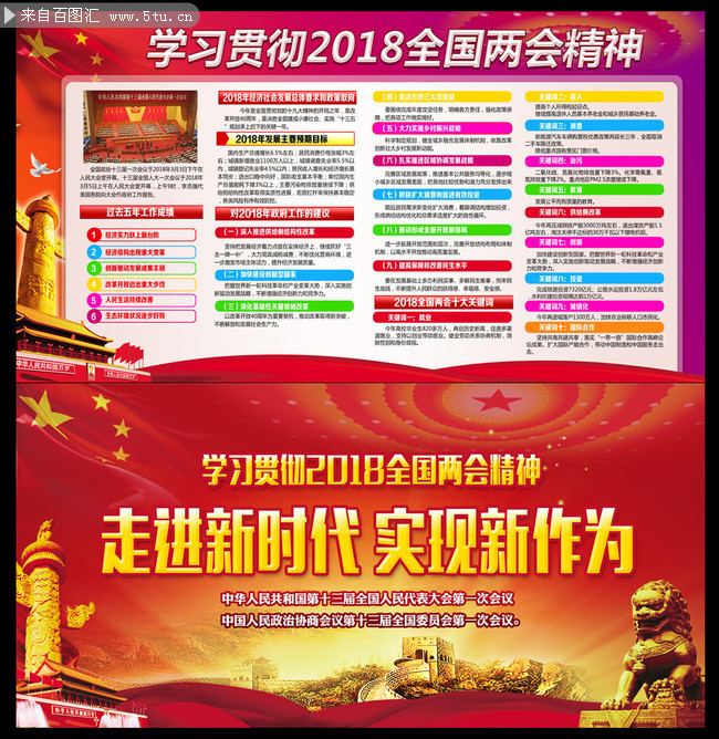 学习2018两会工作报告重要讲话宣传栏