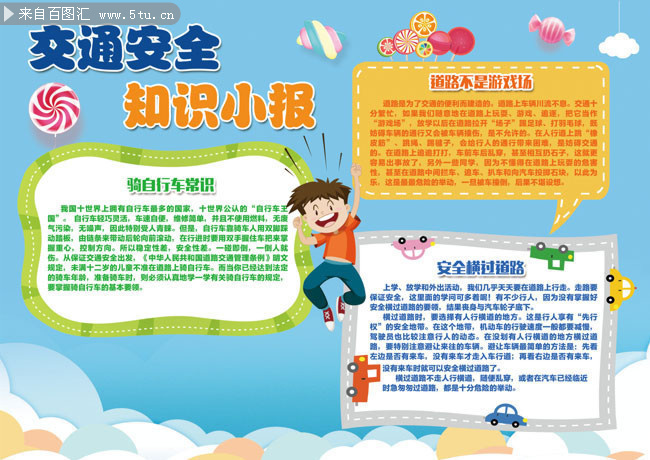 幼儿交通安全知识海报素材
