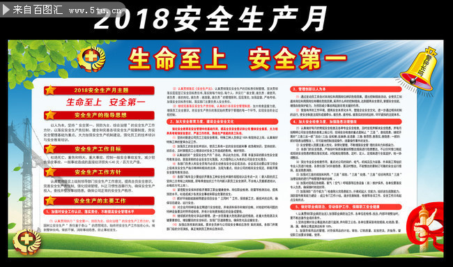 2018安全生产月主题宣传模板
