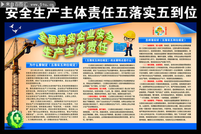 安全生产五落实五到位内容展板下载