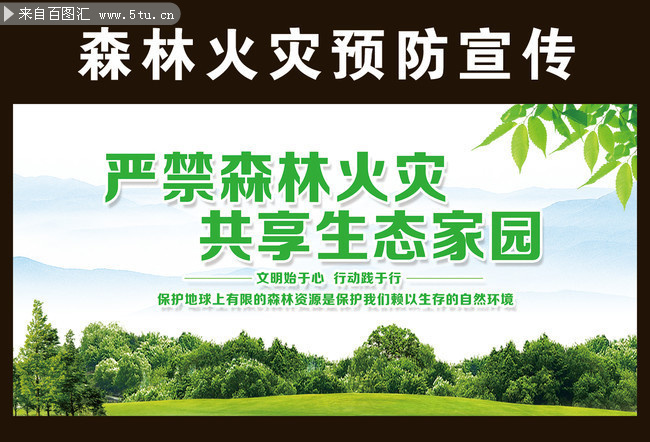 森林火灾预防宣传标语图片