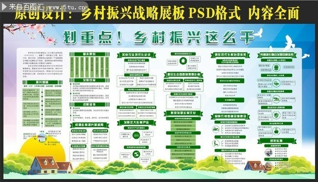 划重点乡村振兴这么干宣展板