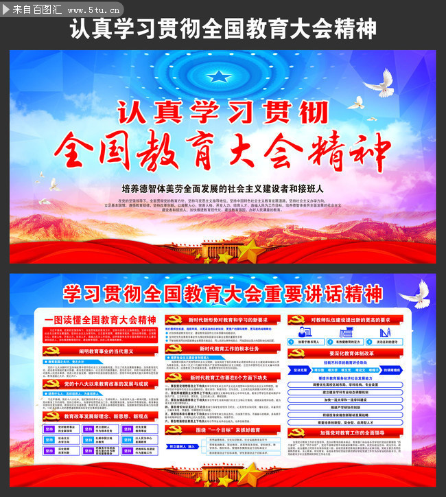 2018全国教育大会讲话精宣传栏