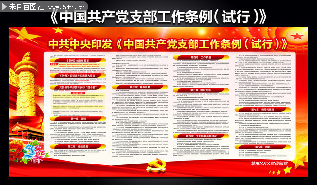 贯彻落实党支部工作条例试行宣传栏
