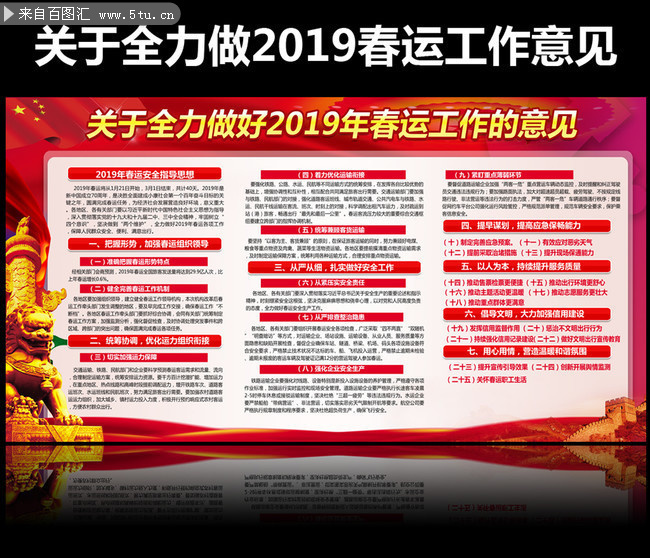 2019年春运安全工作宣传栏
