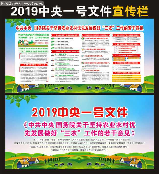 2019中央一号文件全文宣传栏