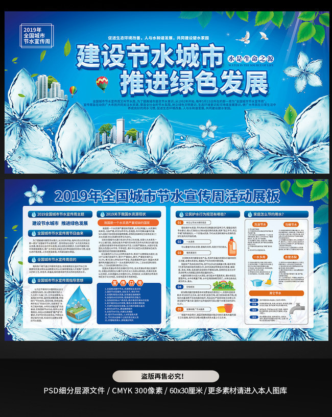 社区2019全国城市节水周橱窗设计