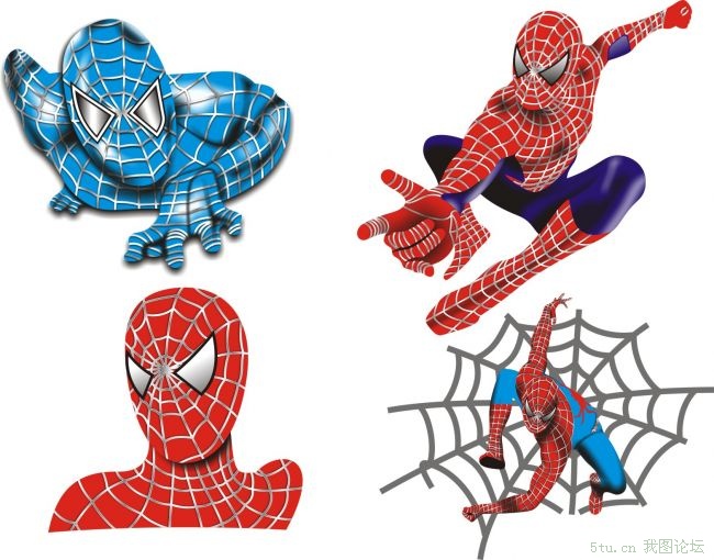 美国电影蜘蛛侠-蜘蛛人 4款 cdr9 - 常见资源下