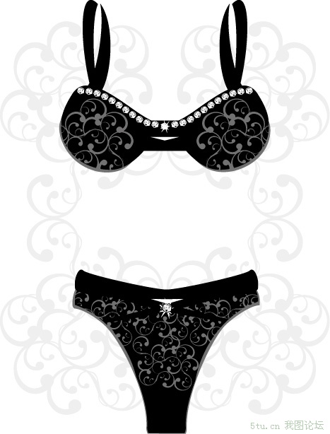 内衣内裤<em>文胸</em>矢量图多款 - 矢量<em>素材</em>下载 - 百图