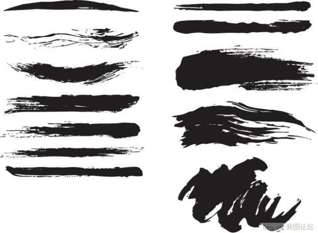 墨笔触_墨笔笔触_水墨笔触