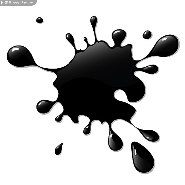 矢量彩色墨滴_中国墨文化_书画艺术_矢量素材