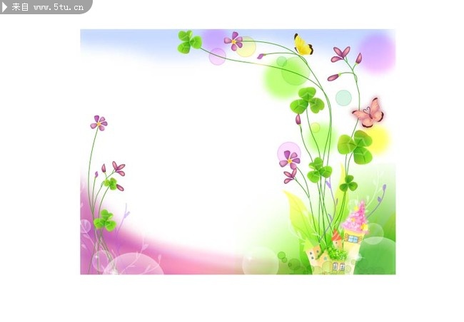 发几款卡通的花纹边花