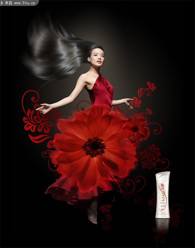 明星代言力士洗发水广告 3543x4522像素! - PS