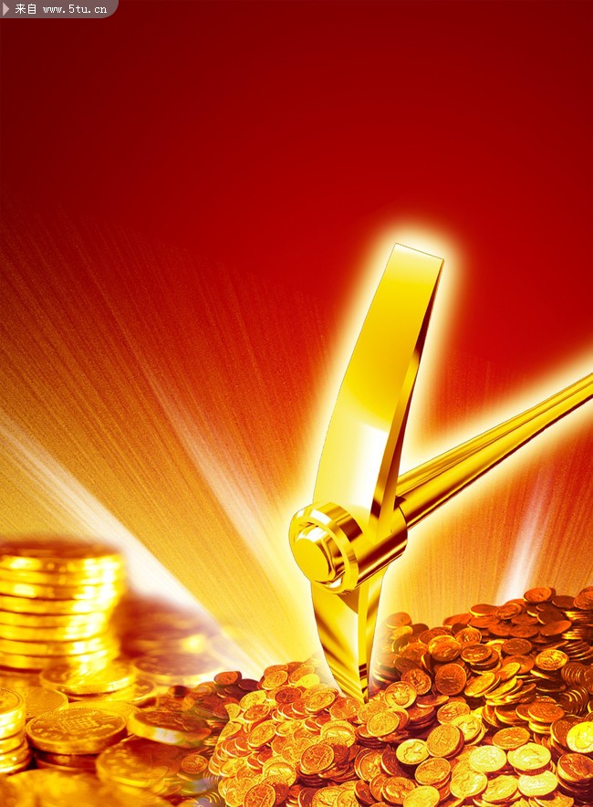 挖金矿素材_商业金融_psd分层素材_百图汇