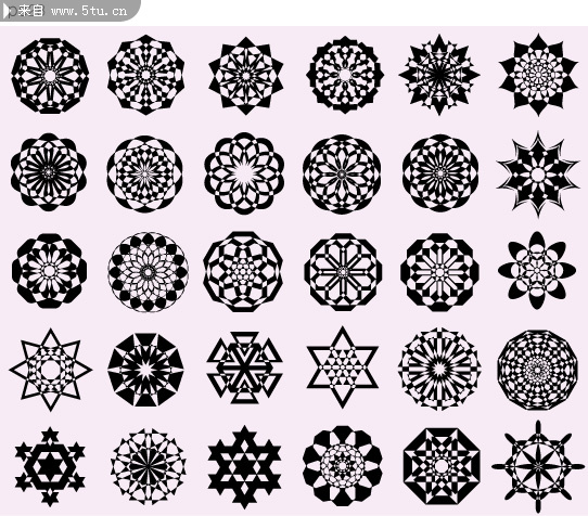 抽象花纹几何图案_图案_图标图案_矢量素材_