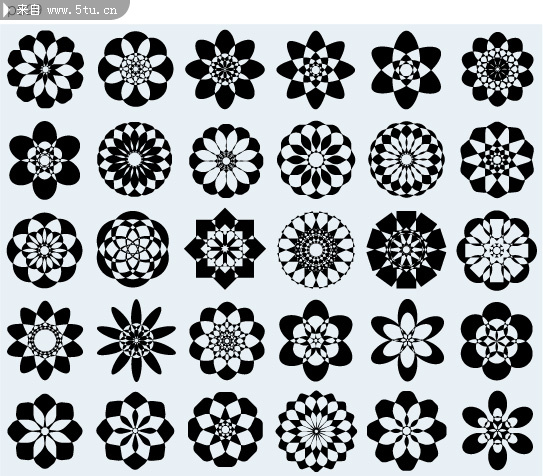 抽象花纹几何图案_图案_图标图案_矢量素材_