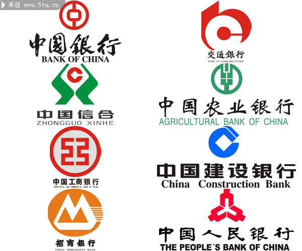 八大银行矢量标志