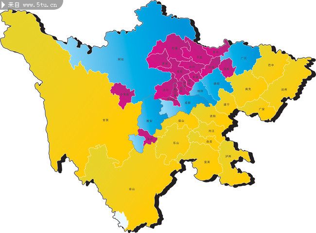 四川矢量地图 - 最新与原创矢量素材发布区 - 百