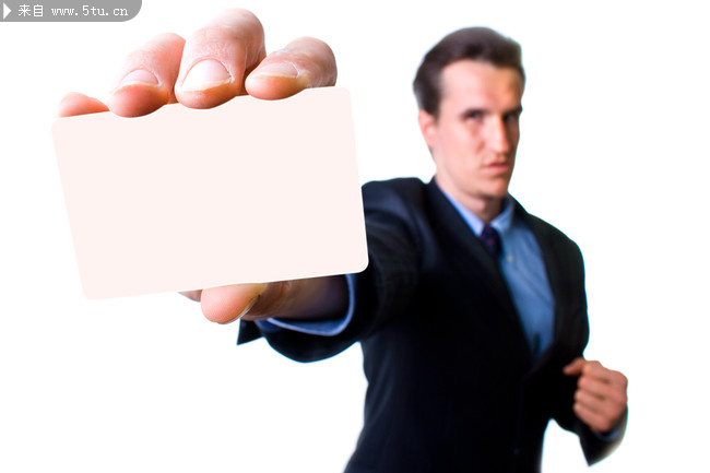 展示空白名片的人物_商务职业_人物大图_稀有