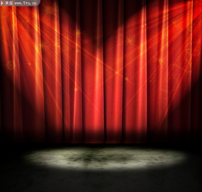 红色幕布舞台图片 _庆典庆祝_节日喜庆_稀有高