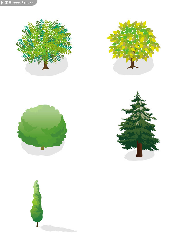 5款漂亮的矢量小树