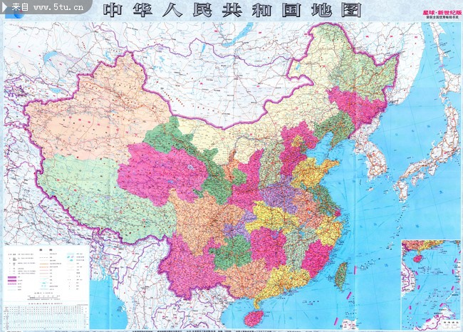 中国版图 中国地图大图 - 稀有高精度图片 - 百图