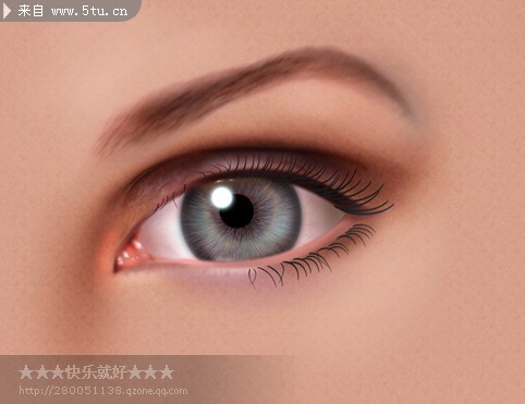 实用(PS鼠绘真人眼睛) - Photoshop教程 - 百图