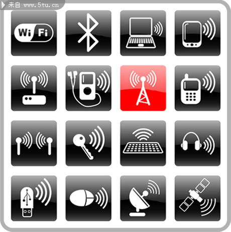 手机信号图标 通信素材_杂类图标_图标图案_矢