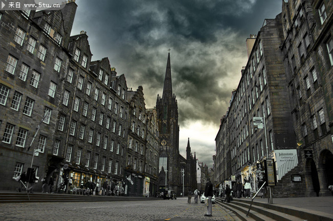 爱丁堡市中心图片_旅游名胜_风景背景_稀有高
