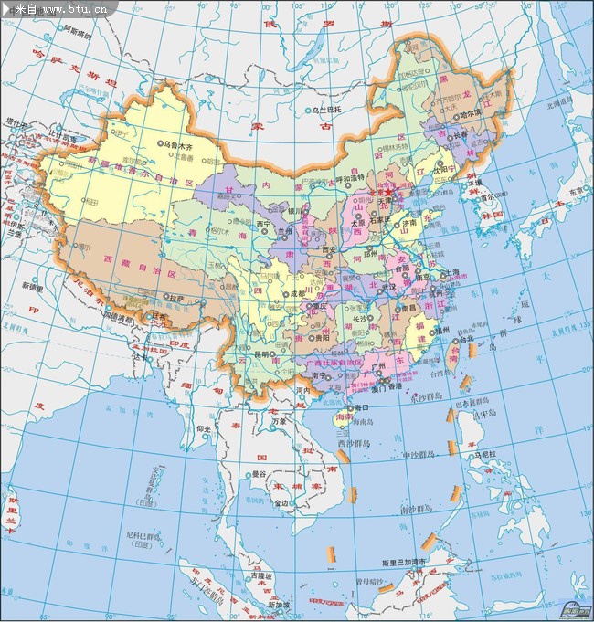中国各个省市地图
