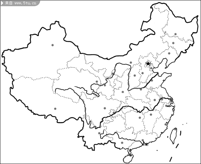 中国轮廓图 - 最新与原创矢量素材发布区 - 百图汇-设计百家，以图汇友 www.5tu.cn