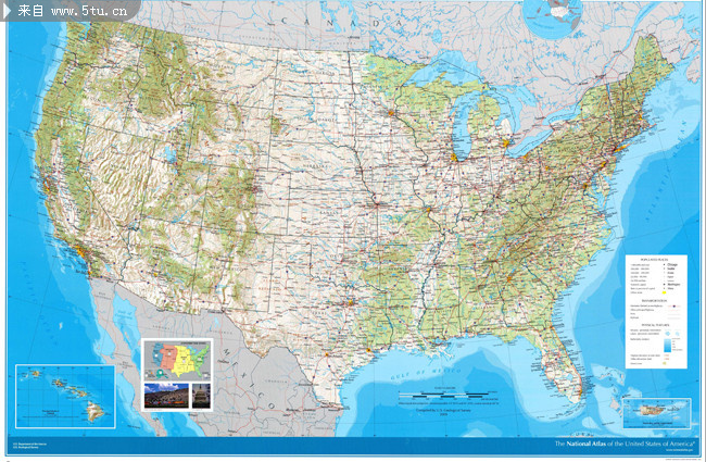 2001美国地图全图 美国地图英文版下载_地图