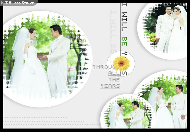 婚纱样片免费下载 淡雅婚纱相册设计_婚纱模板