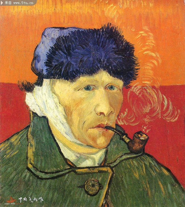 梵高 自画像 - 稀有高精度图片 - 百图汇-设计百家，以图汇友 www.5tu.cn